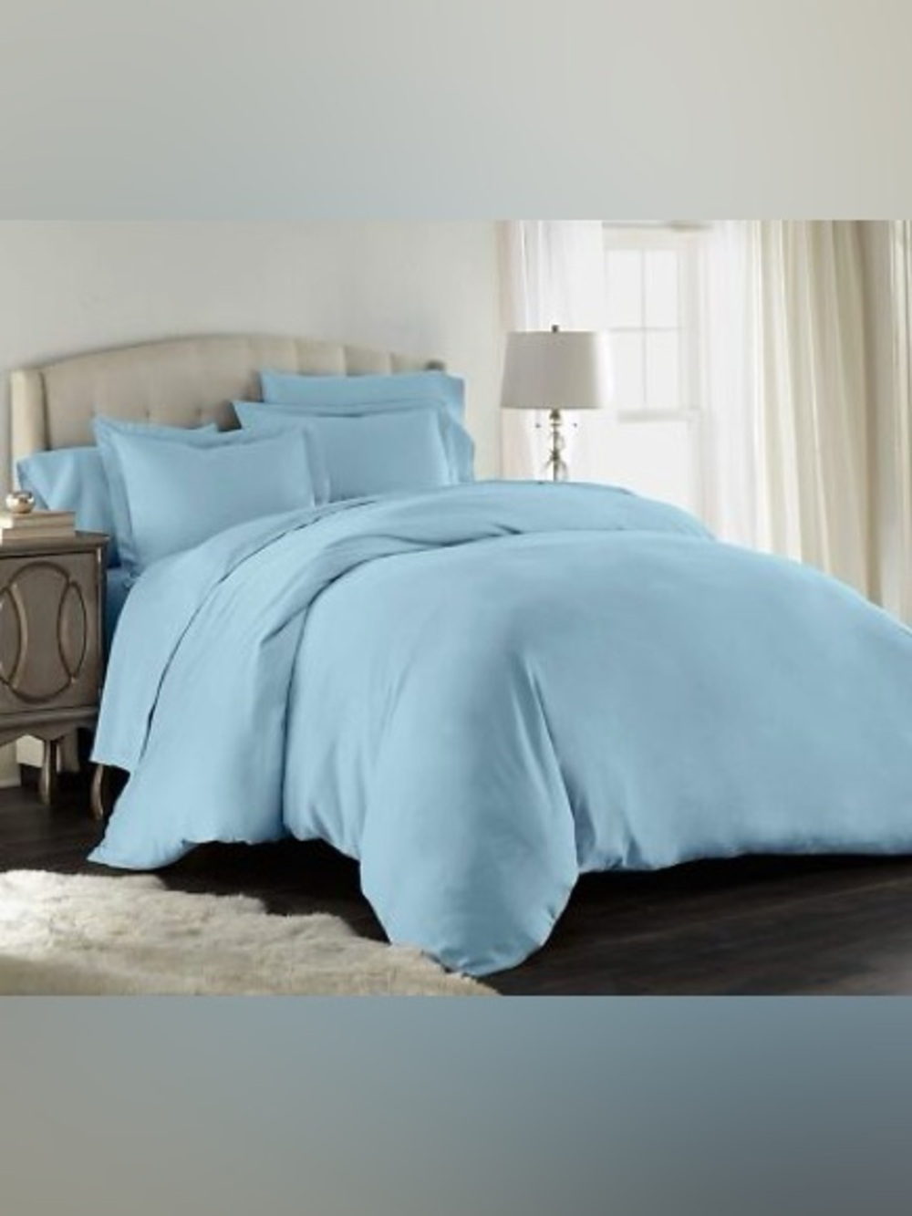 Light Blue king 3 piece Duvet Cover Set